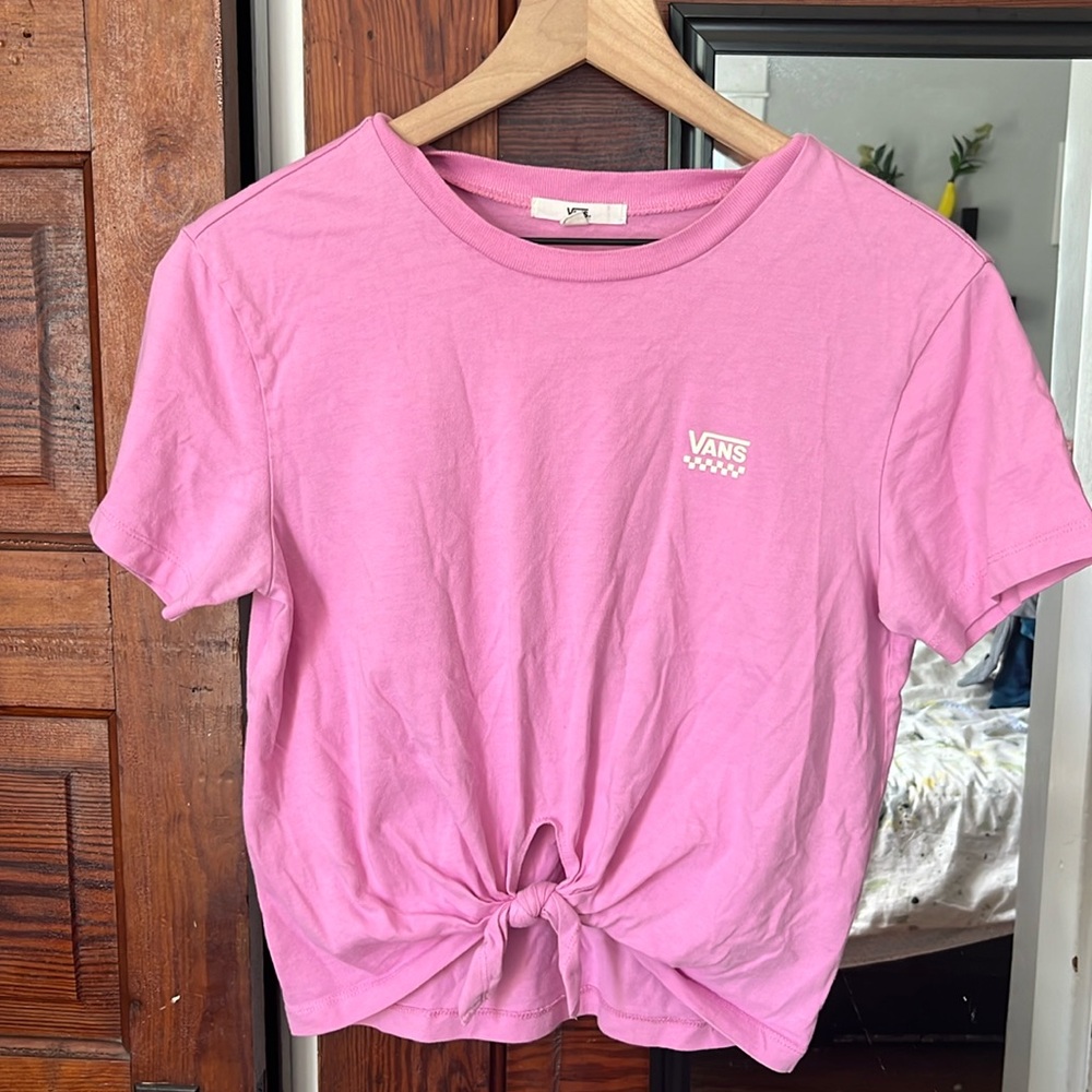 VANS Front Knot Boyfriend Tee Shirt size XS